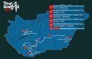 A Tour de Hongrie útvonala. Térkép forrása: www.tdh.hu A Tour de Hongrie útvonala. Térkép forrása: www.tdh.hu