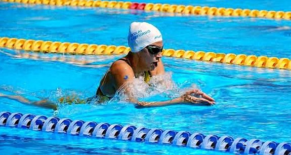 A gyulai mellúszó, Gajda Anna útban a cél felé A gyulai mellúszó, Gajda Anna útban a cél felé