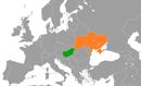 Magyarország és Ukrajna Európa térképén. Térkép: Wikipédia Magyarország és Ukrajna Európa térképén. Térkép: Wikipédia