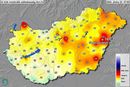 A szélsebesség 24 órája a HungaroMet ma reggel kiadott térképén A szélsebesség 24 órája a HungaroMet ma reggel kiadott térképén
