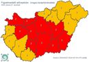 Figyelmeztető előrejelzés Magyarország területére, 2026.06.28 vasárnap éjfélig. Kép forrása: HungaroMet Figyelmeztető előrejelzés Magyarország területére, 2026.06.28 vasárnap éjfélig. Kép forrása: HungaroMet