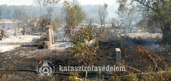 Tegnap, délután Kötegyánban, a Temető utcában, a tűz a temető területét, egy akácerdő aljnövényzetét is érintette, és két, közeli házat veszélyeztetett. Képek forrása: Békés Vármegyei Katasztrófavédelmi Igazgatóság Tegnap, délután Kötegyánban, a Temető utcában, a tűz a temető területét, egy akácerdő aljnövényzetét is érintette, és két, közeli házat veszélyeztetett. Képek forrása: Békés Vármegyei Katasztrófavédelmi Igazgatóság