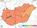 A HungaroMet térképe a várható hétfői UV indexről. Térkép: HungaroMet A HungaroMet térképe a várható hétfői UV indexről. Térkép: HungaroMet