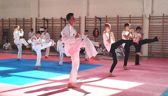 A Battonyai Bartsg S. E. nyri vvizsgjn, kzel 30 vizsgz ngy, Bks vrmegyei Taekwon-do klubbl vizsgztak a magasabb fokozatokra. Kpek forrsa: Szerz