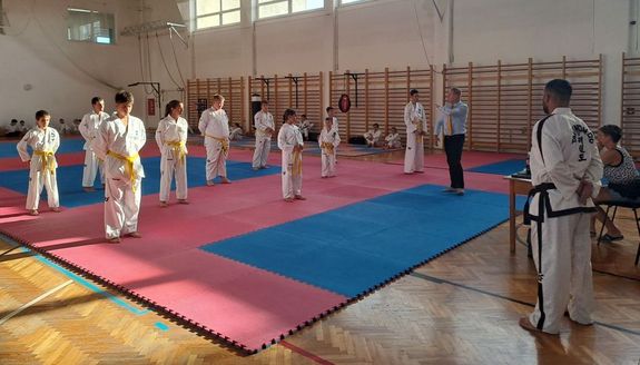 A Battonyai Bartsg S. E. nyri vvizsgjn, kzel 30 vizsgz ngy, Bks vrmegyei Taekwon-do klubbl vizsgztak a magasabb fokozatokra. Kpek forrsa: Szerz