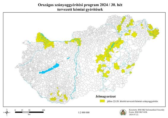 A heti sznyoggyrtsi terv. Kp: katasztrofavedelem.hu