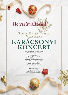  A december 14-i, karcsonyi koncert meghv-plaktja. Kp forrsa: Erkel Ferenc Vegyeskar Facebook-oldala